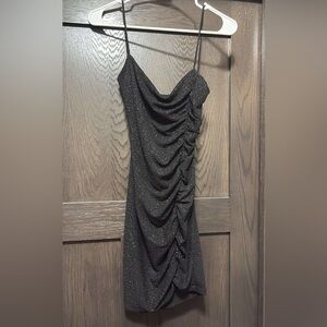 Elegant Black Ruched Dress
